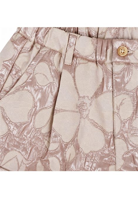 Shorts a fiori BAJE STUDIO KIDS | BA0SS26010CREME FAWN